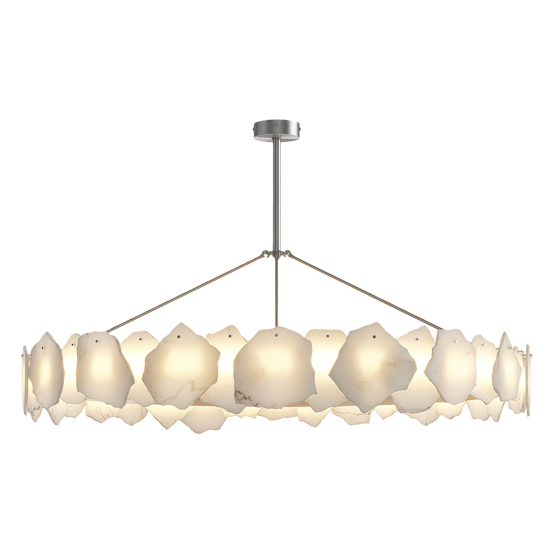 Modern LED Chandelier Cloud Stone Full Copper Ceiling Light