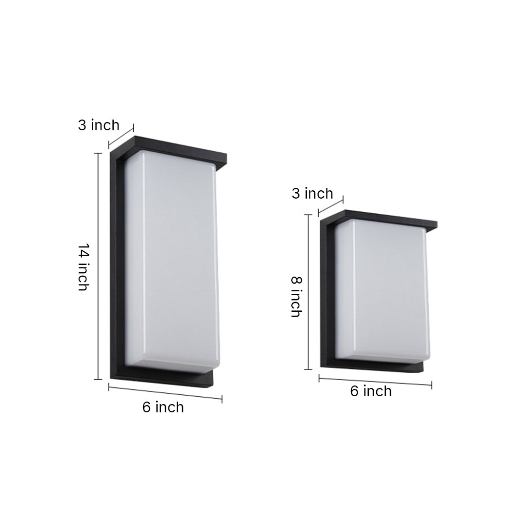LED Rectangular Outdoor Sconce Waterproof Die-Cast Aluminum