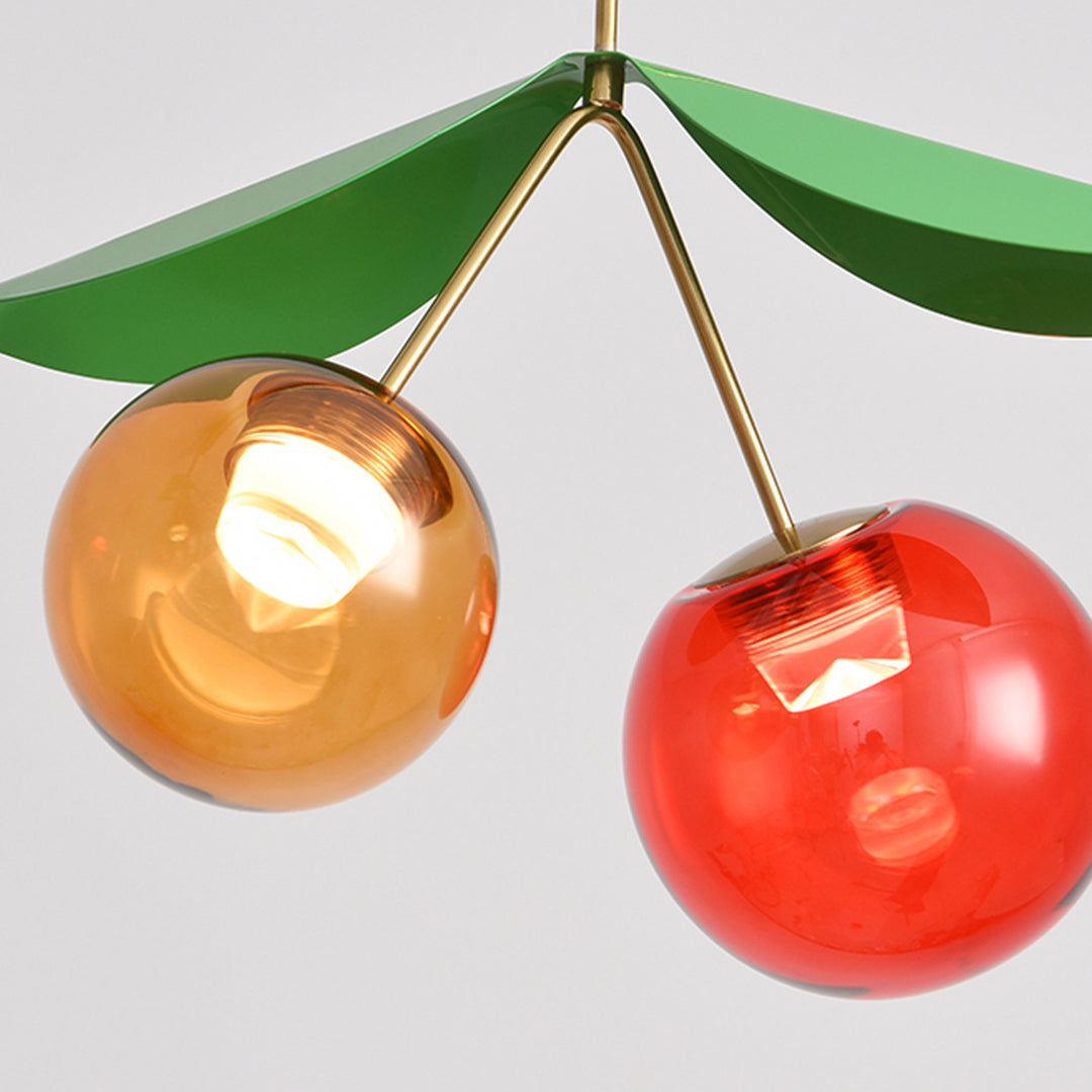 Stained Glass Modern LED Table Lamps Nordic Creative Cherry LED Dual-Head Lamps