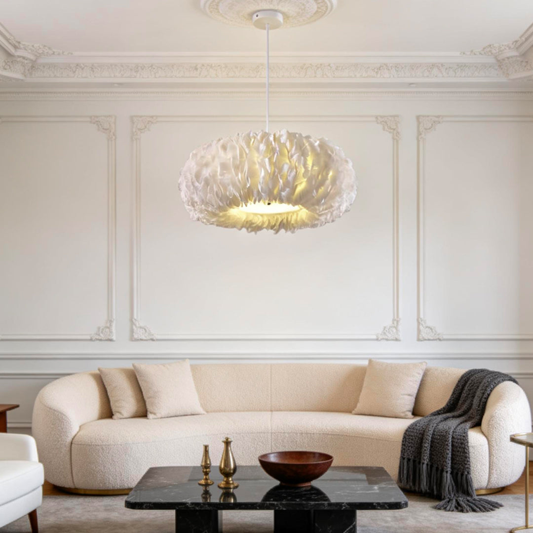 Fluffy Hanging Light Fairy Tale Theme Artistic Ceiling Light