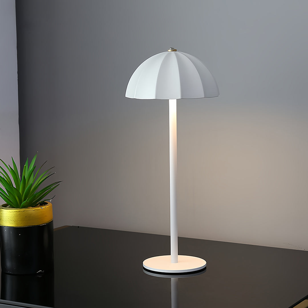 Iron Table Lamps Minimalist Mushroom Cordless Rechargeable Metal Lamp