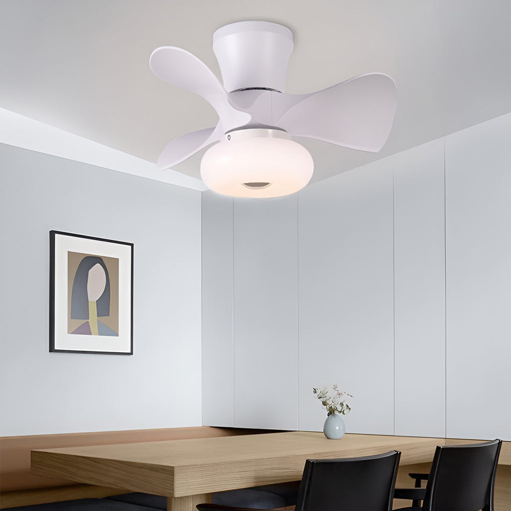 Macaron Ceiling Fan with Light Modern Decoration LED Light