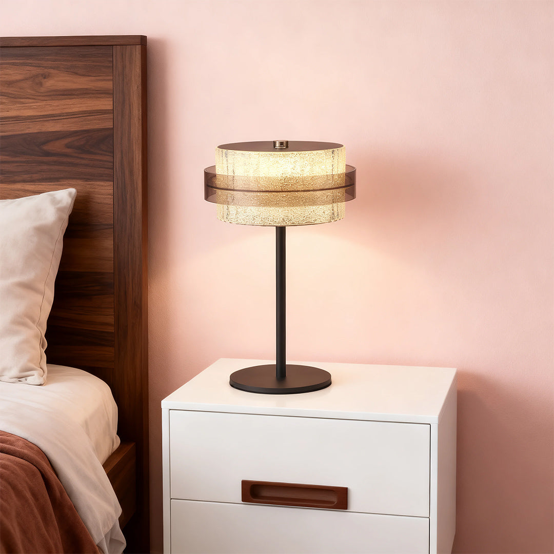 Vintage Metal Table Lamp Atmosphere Iron Frame Ps Lampshade Light