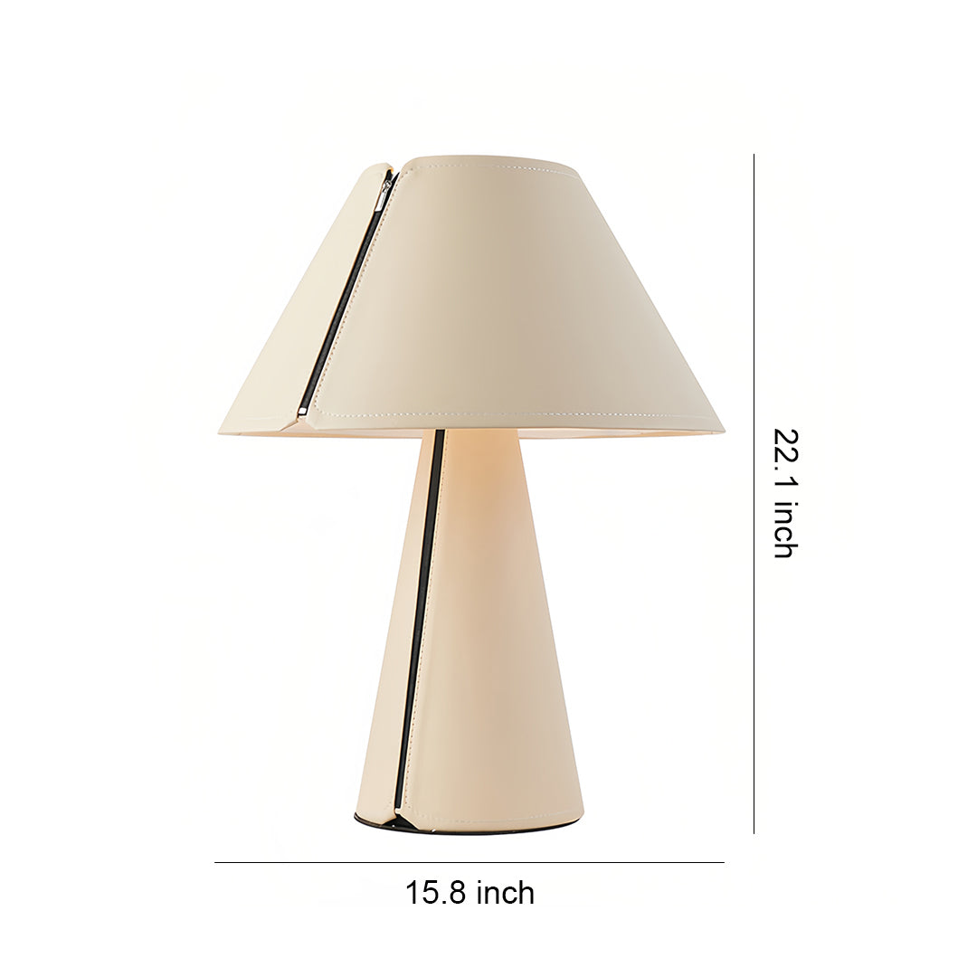Table White Lamps Modern Pleated Shade Elegant Bedroom Bedside Lamp