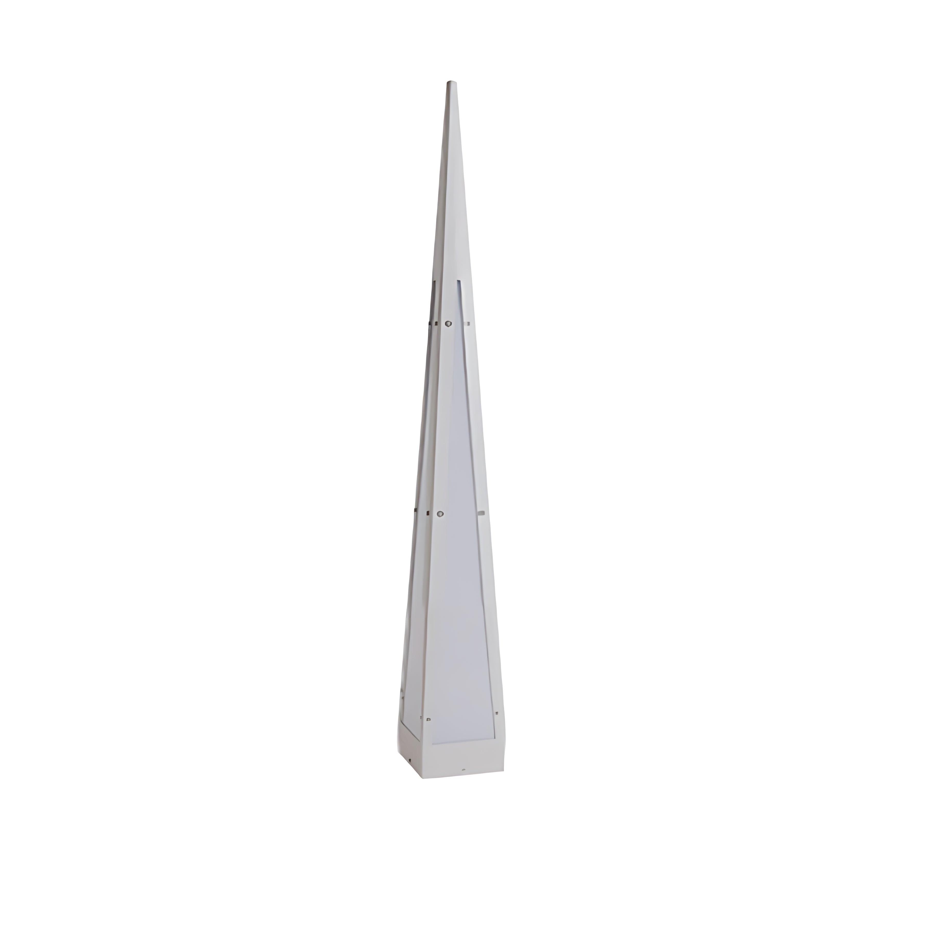Stainless Steel Waterproof Geometric Floor Lamp with Pyramid Design