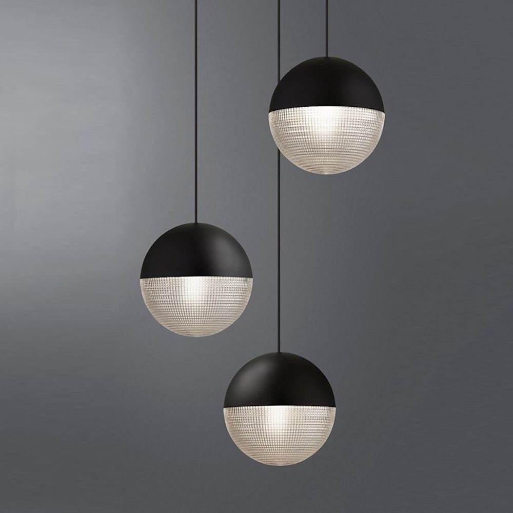 Round Ball Electroplated Glass Metal LED Nordic Pendant Lighting