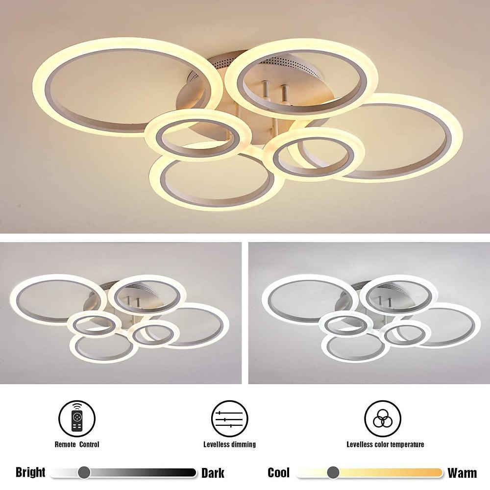 Circles Aluminum Acrylic Flush Mount Lighting LED Ceiling Lights
