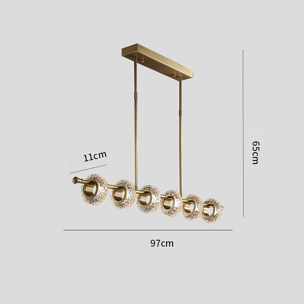 Modern Gold Sputnik Chandelier Copper Glass Island Ceiling Light