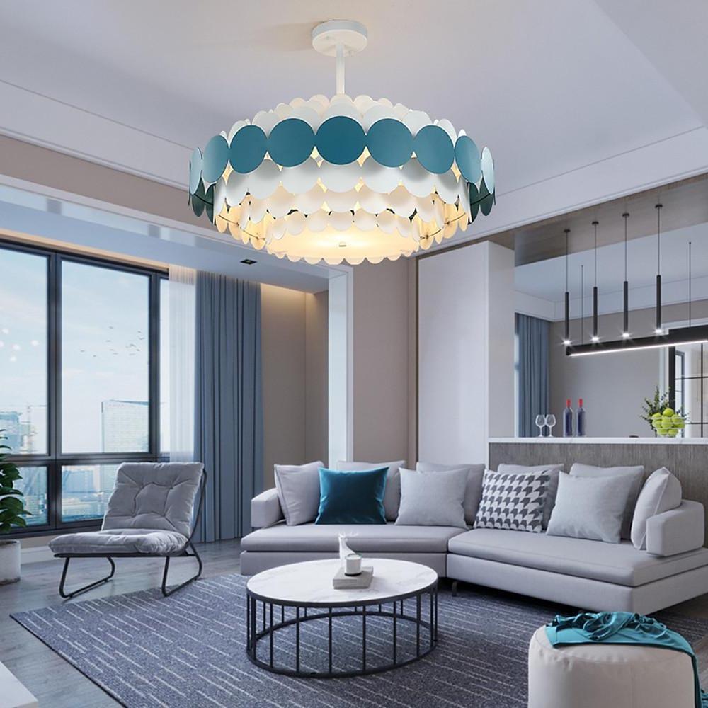 Circles Frills Blue Pendant Light Metal Stylish Ceiling Light