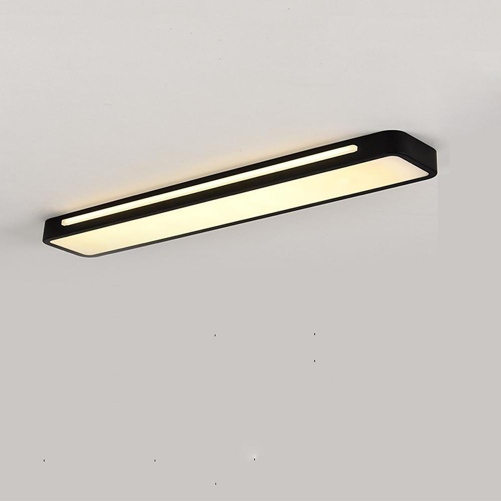 Black/White Rectangular LED Flush Mount Ceiling Lighting