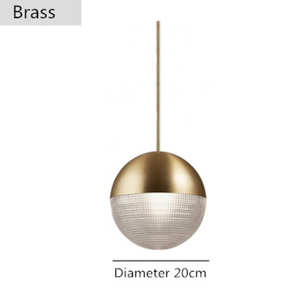 Round Ball Electroplated Glass Metal LED Nordic Pendant Lighting