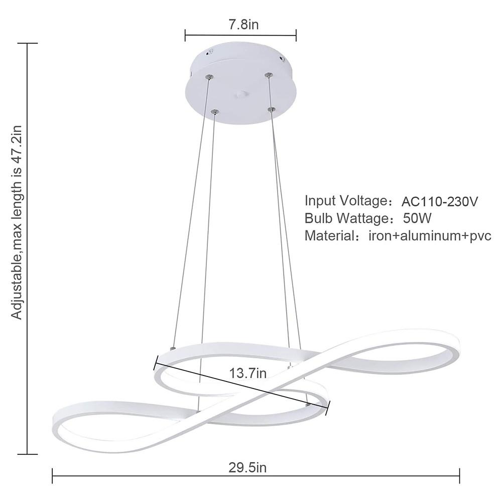 Ribbon LED Pendant Light Nordic Geometrical Linear Ceiling Lights