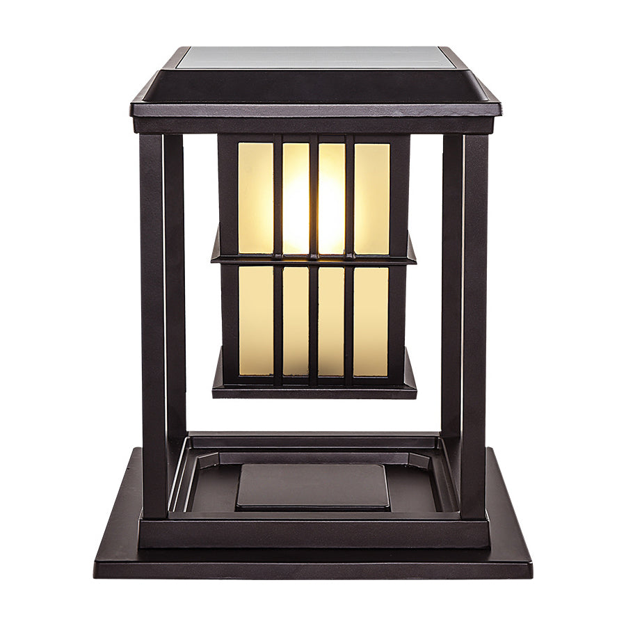 Square Exterior Pillar Lights Modern Style