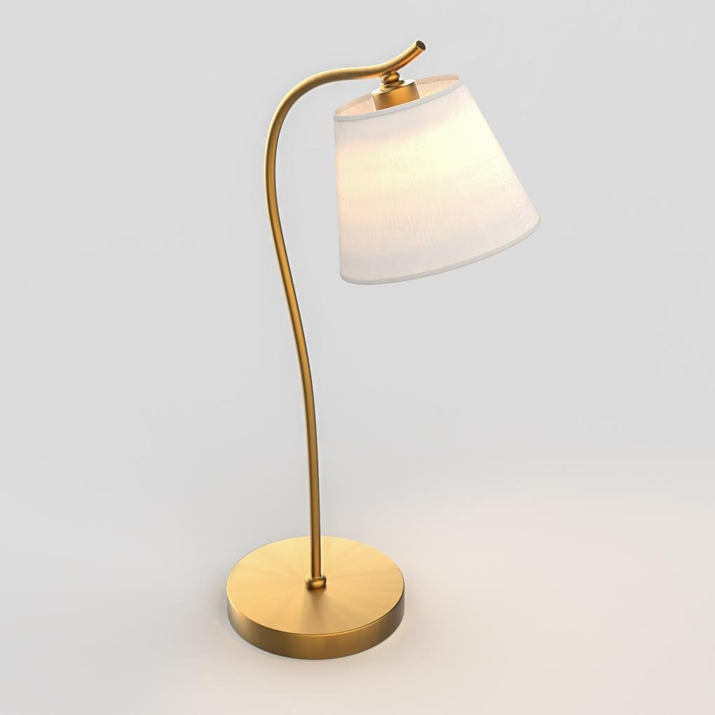 Metal Gooseneck Desk Lamp with Cone Fabric Shade for Home Office