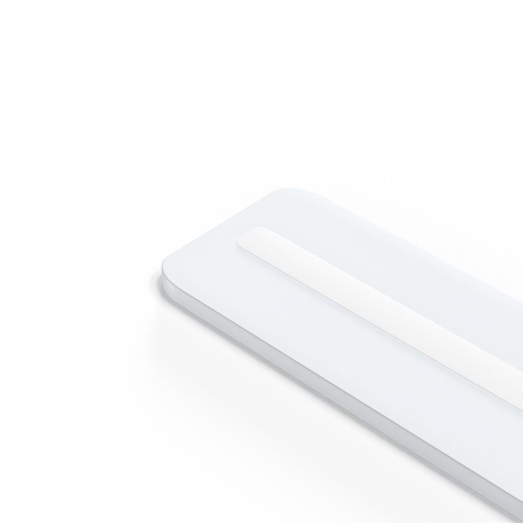 White 3 Step Dimming Rectangular Flush Mount Ceiling Light