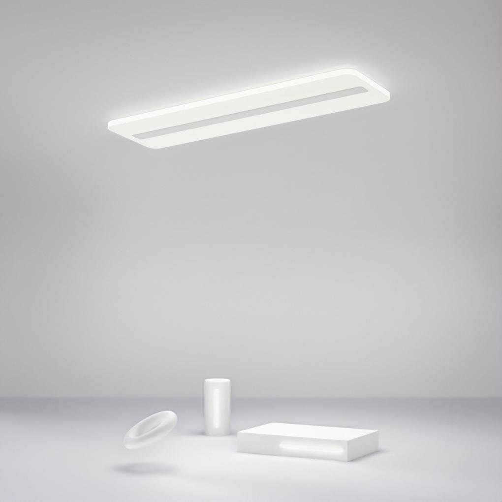White 3 Step Dimming Rectangular Flush Mount Ceiling Light