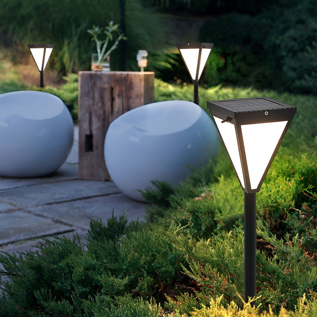 Sleek Solar LED 2.6W Pathway Post Light Outdoor Waterproof Lighting