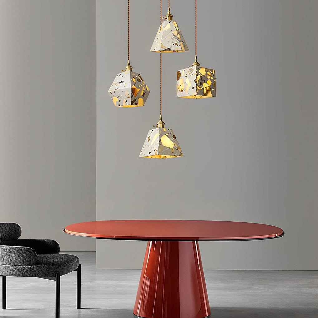 Retro Creative Terrazzo Concrete LED Nordic LED Chandelier