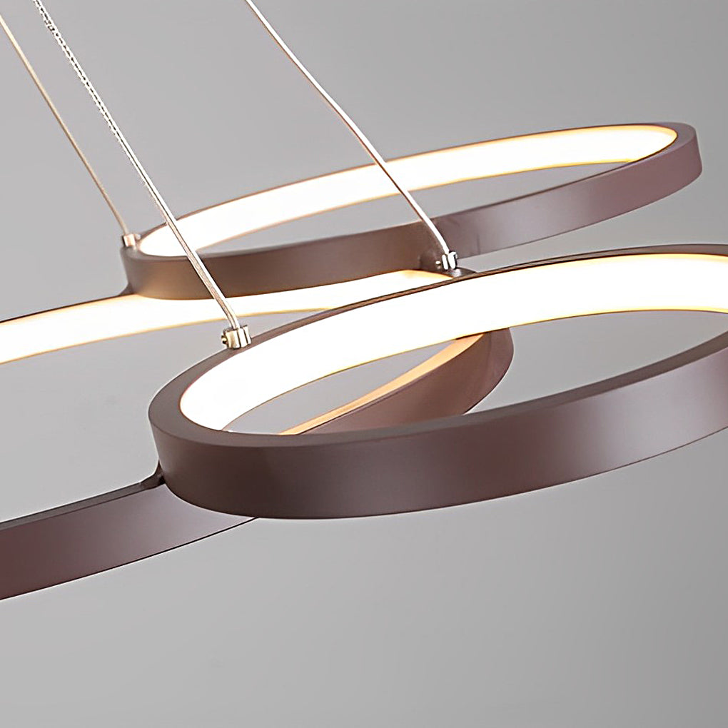 3 Rings Chandelier Dimmable Ceiling Lights with Remote Control