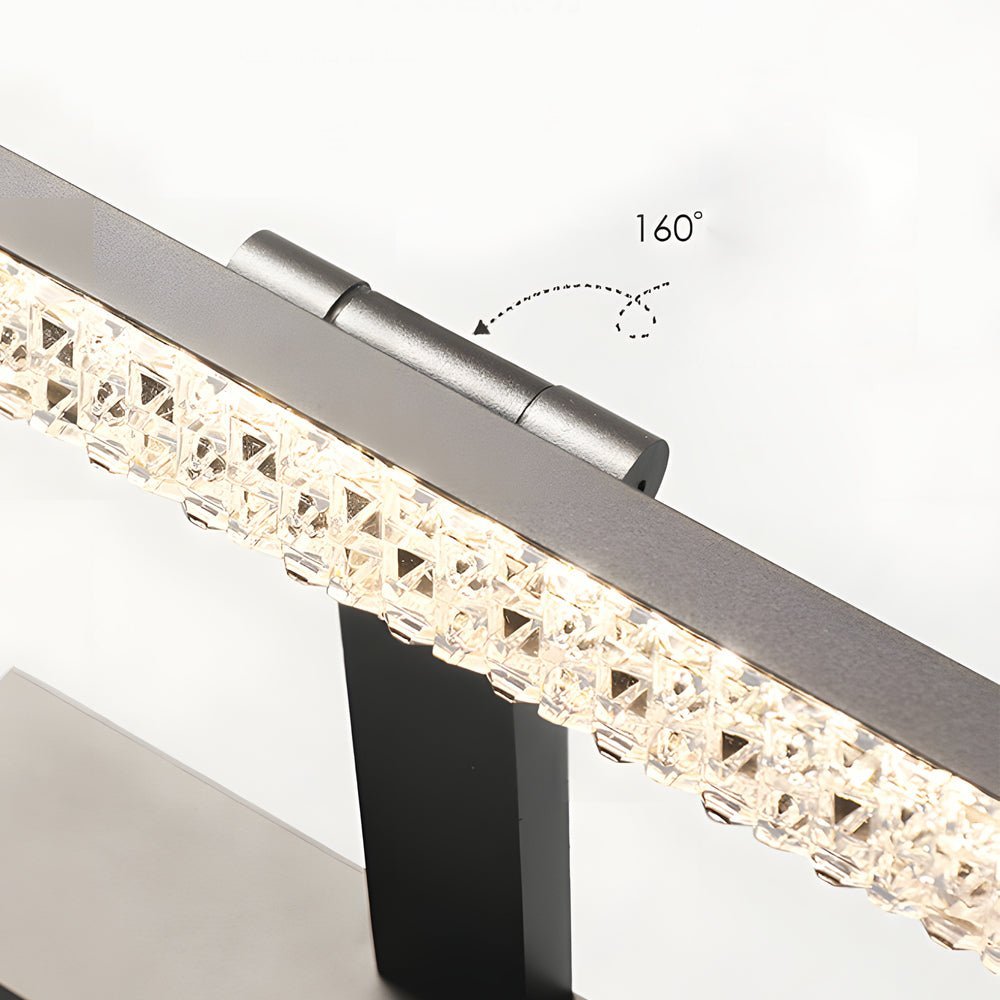 160° Adjustable LED Bathroom Vanity Light with Crystal-Inspired Acrylic