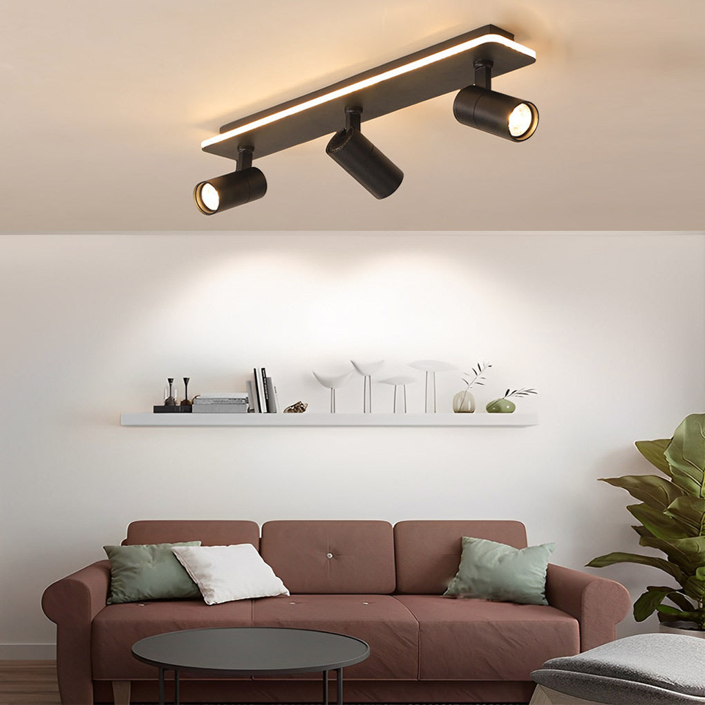 Spotlight Fixture Rectangular Recessed Adjustable Light