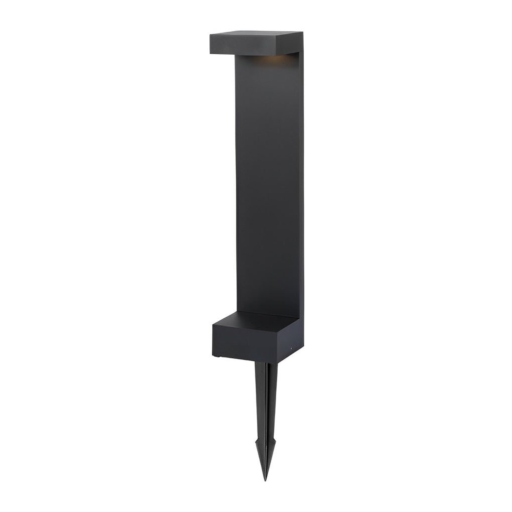 Aluminum LED I-Shaped Pathway Lights - Modern, Waterproof Black Finish