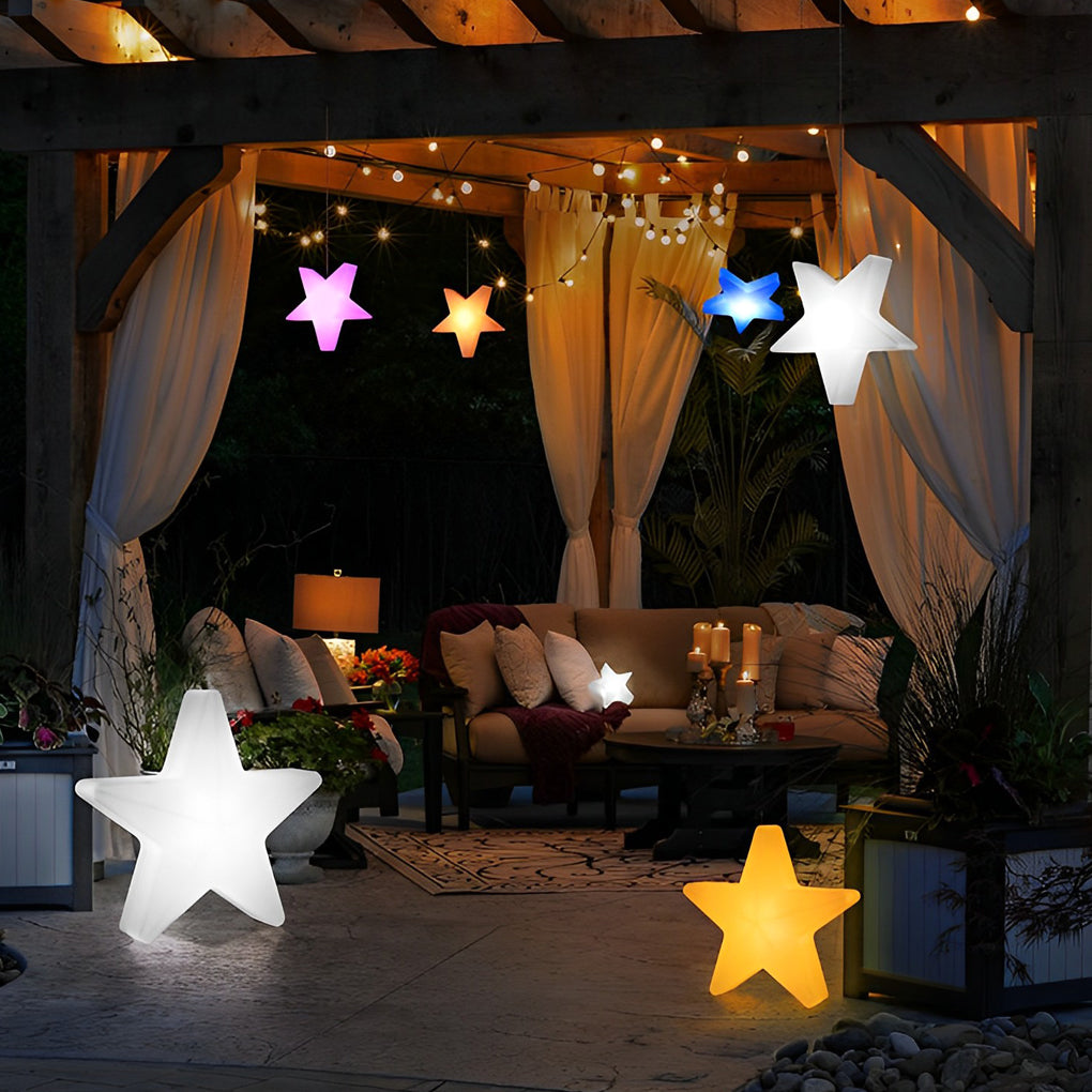 Colorful LED Stars USB Rechargeable 12V Modern Christmas Ornament Lights