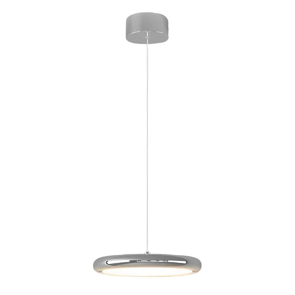 Minimalist Round Mirrored Aluminum Acrylic LED Modern Chandelier Light