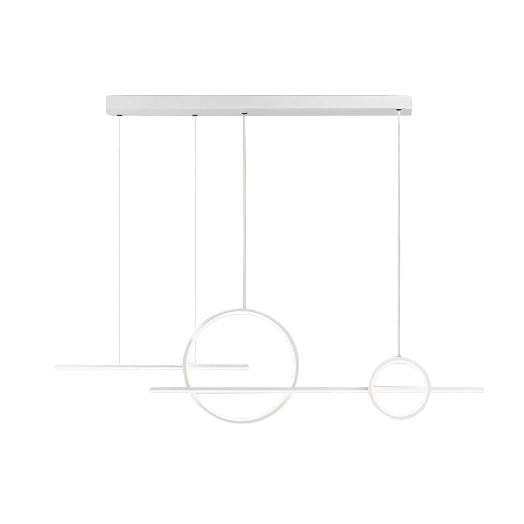 Circles Three Step Dimming Stepless Dimmable Chandeliers with LED Strip