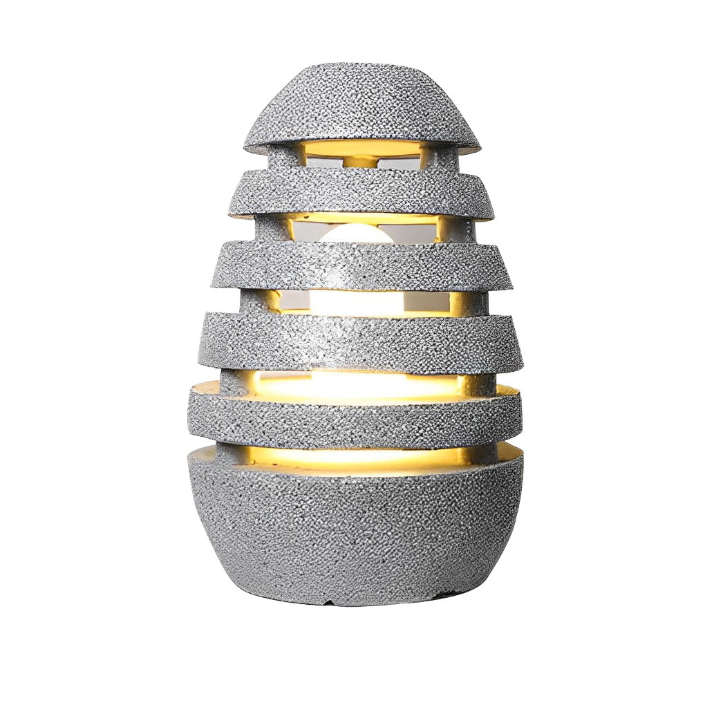 Elegant Egg-Shaped Resin Outdoor LED Lawn Light Waterproof & Modern Lighting