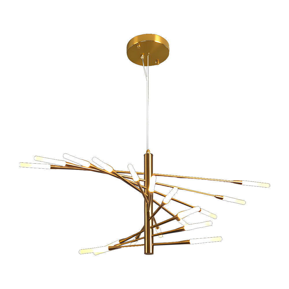 Elegant LED Chandelier Contemporary Spiral Sputnik Light