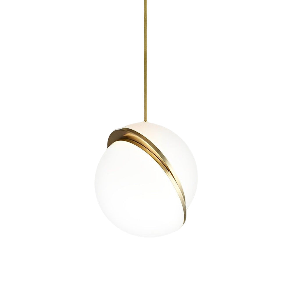 Round Creative Electroplated Acrylic Iron White Nordic Pendant Lights