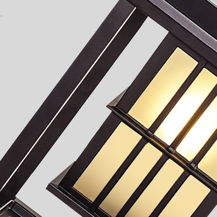 Square Exterior Pillar Lights Modern Style
