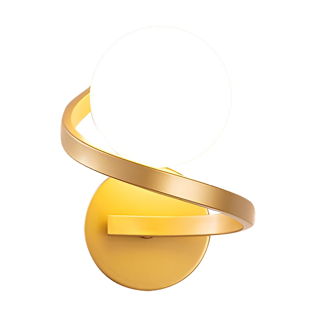 Modern Bedside Wall Lights Creative Curved Metal LED Light