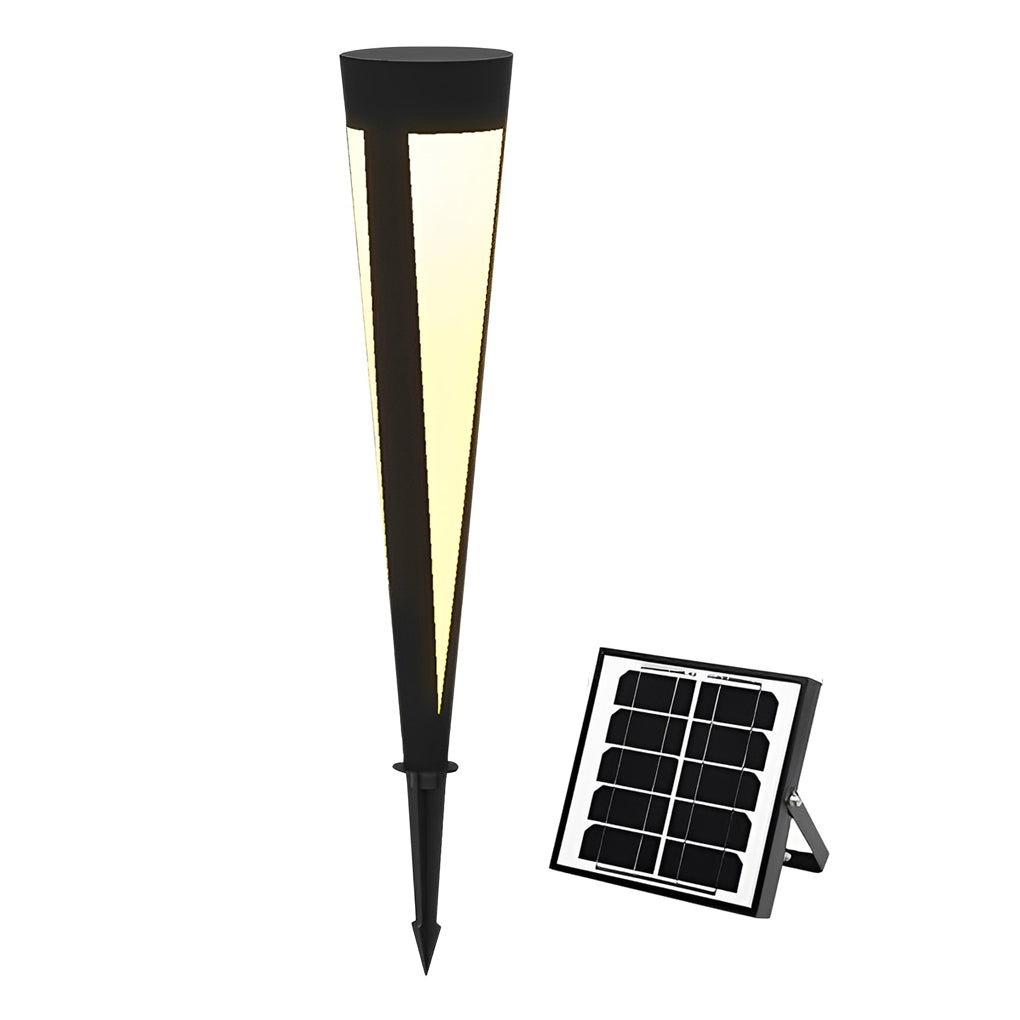 Round Gray Solar Outdoor Light Waterproof LED Lawn Lamp