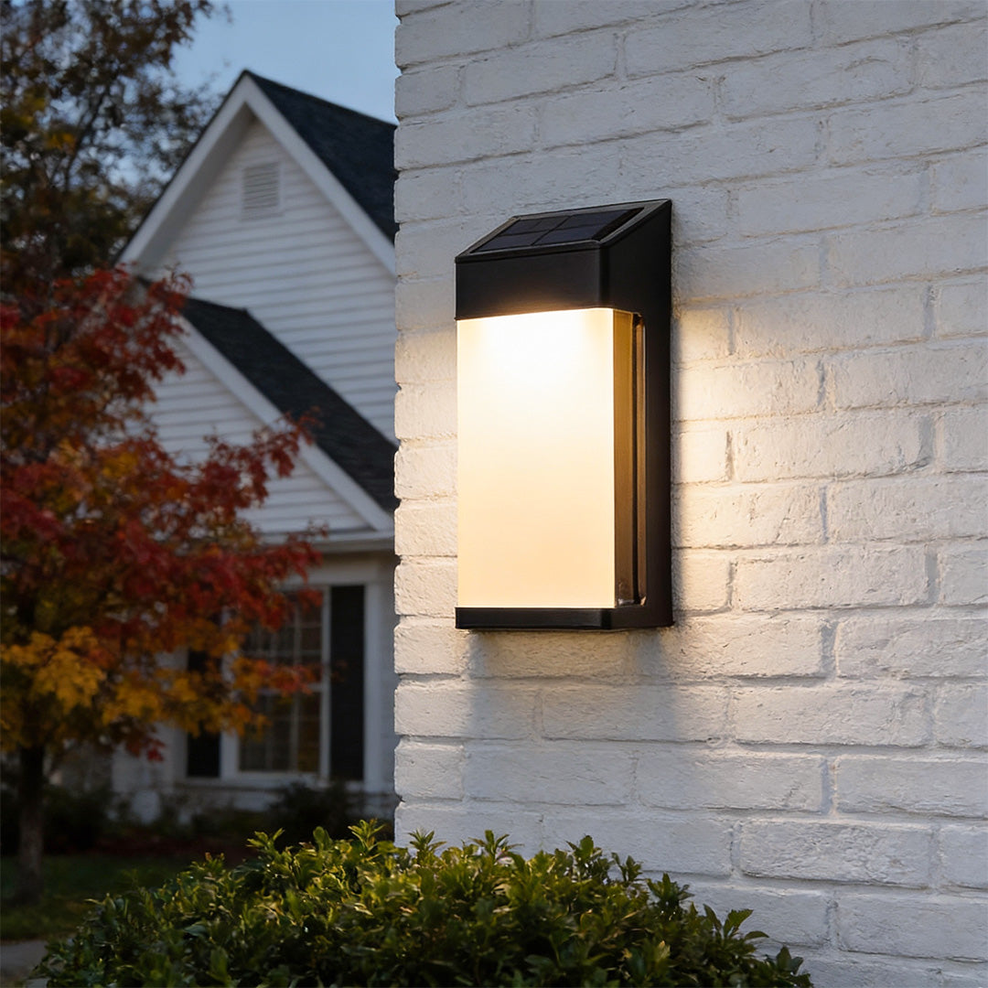 Solar Powered Outdoor Sconces LED Waterproof Metal Lamp