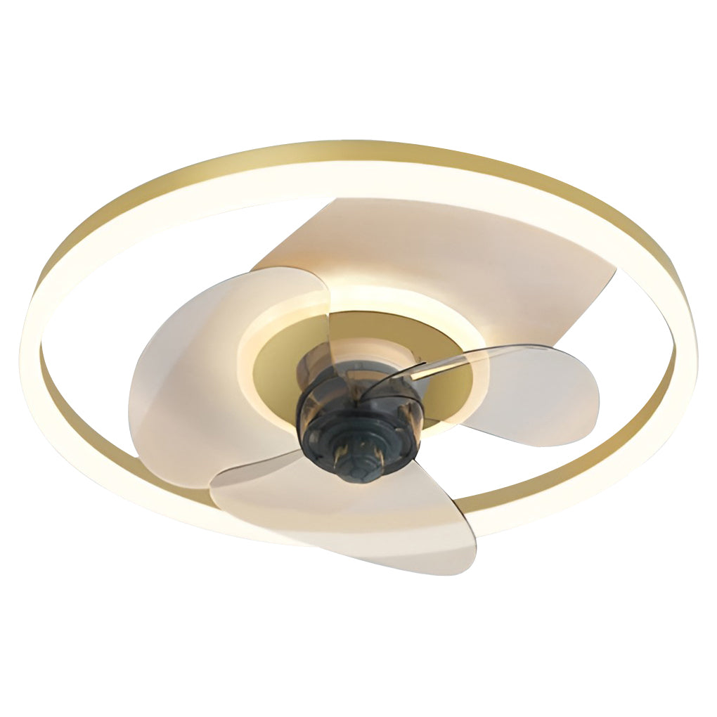 Circular 3-Step Dimming Modern Inverter Ceiling Fan Light with Remote Control