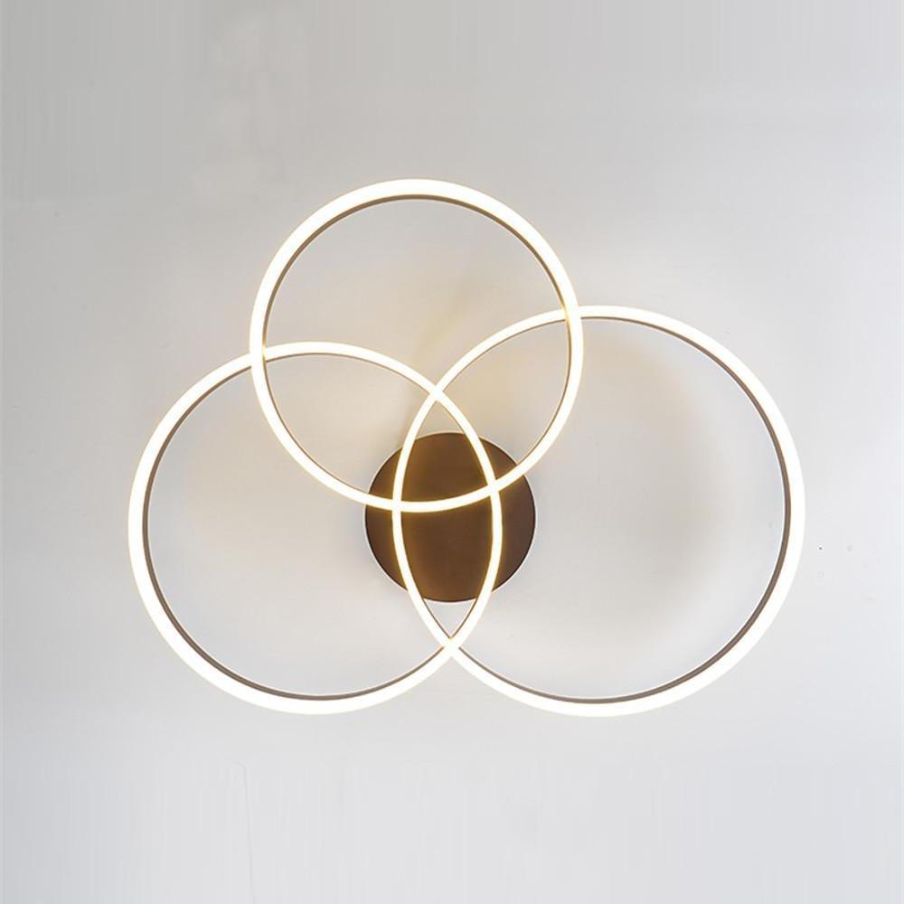 3-Ring Flush Mount Modern Large Decorated Metal Light