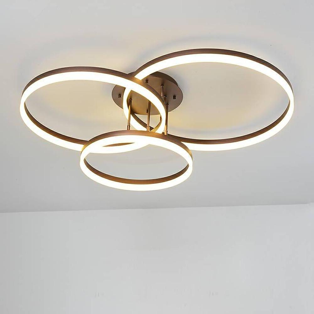 3-Ring Flush Mount Modern Large Decorated Metal Light