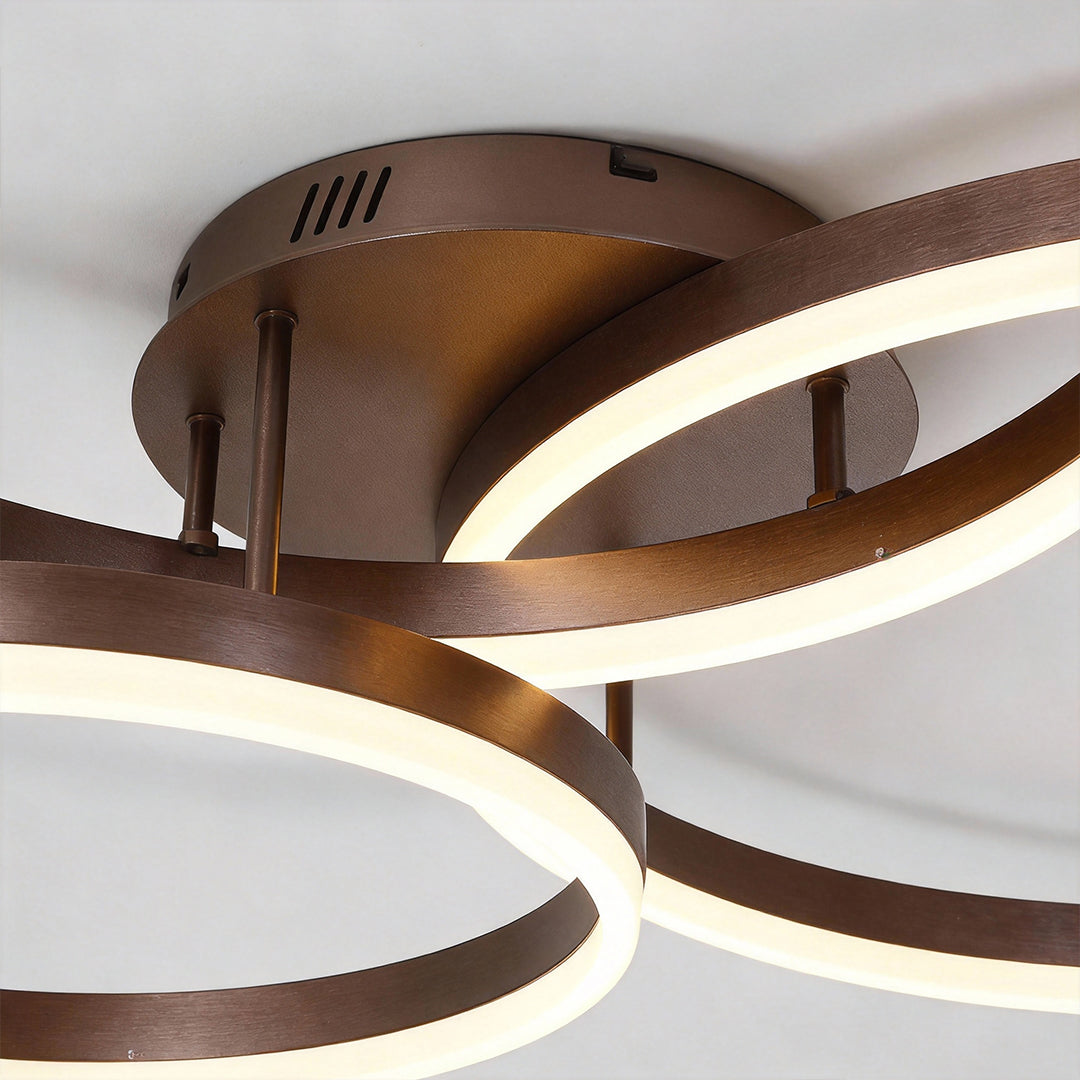 3 Ring LED Ceiling Light Minimalist Style Metal Light