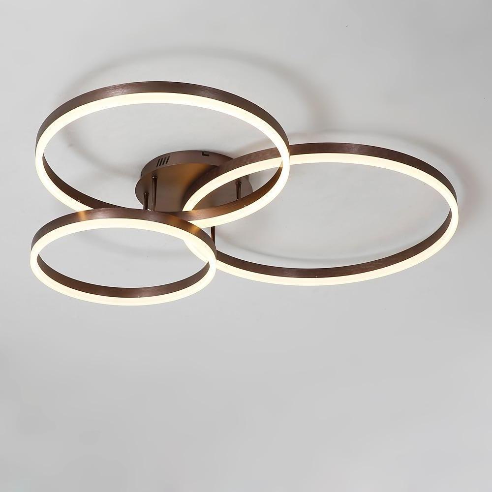 3 Ring LED Ceiling Light Minimalist Style Metal Light