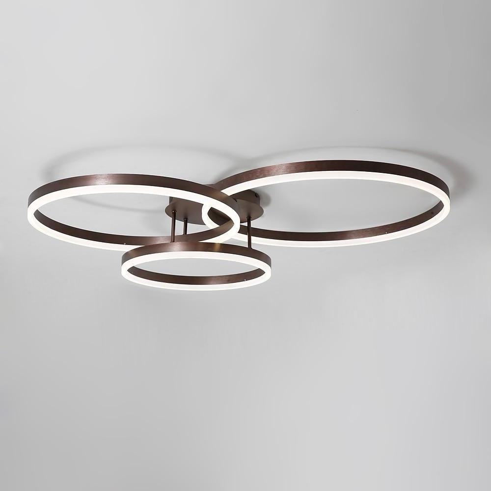 3 Ring LED Ceiling Light Minimalist Style Metal Light