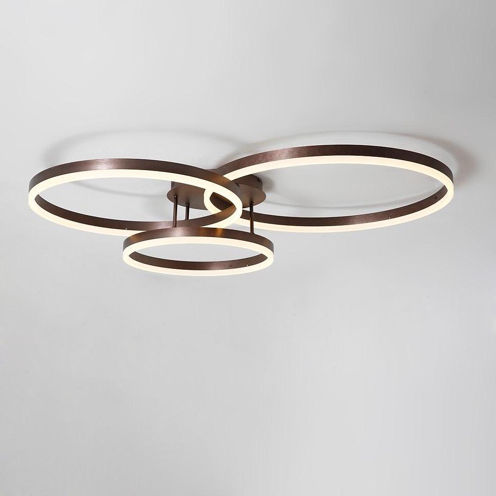 3 Ring LED Ceiling Light Minimalist Style Metal Light