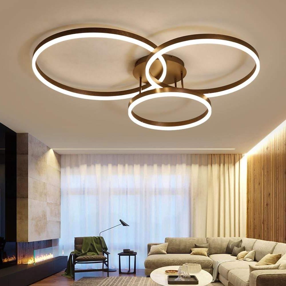 3 Ring LED Ceiling Light Minimalist Style Metal Light