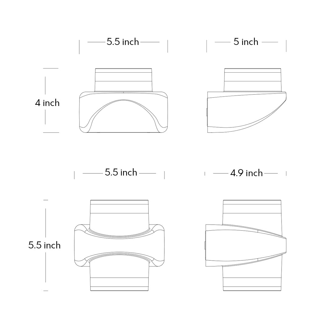 Modern Black Outdoor Wall Lights LED Waterproof