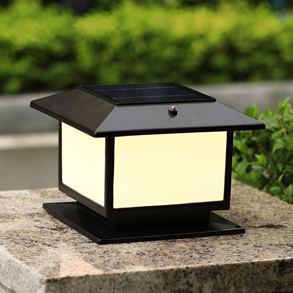 [Open-Box]Square Three Step Dimming LED Waterproof Solar Fence Post Lights