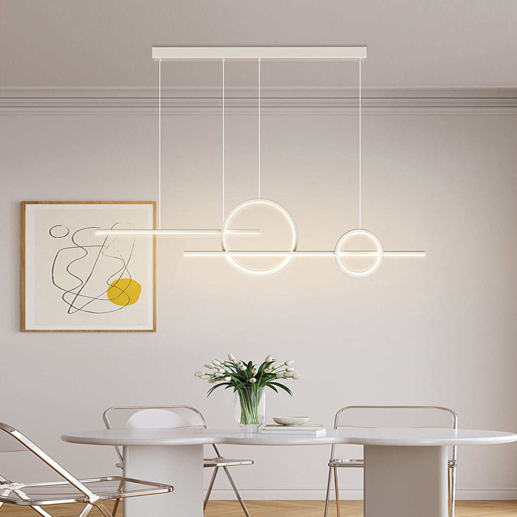 Circles Three Step Dimming Stepless Dimmable Chandeliers with LED Strip
