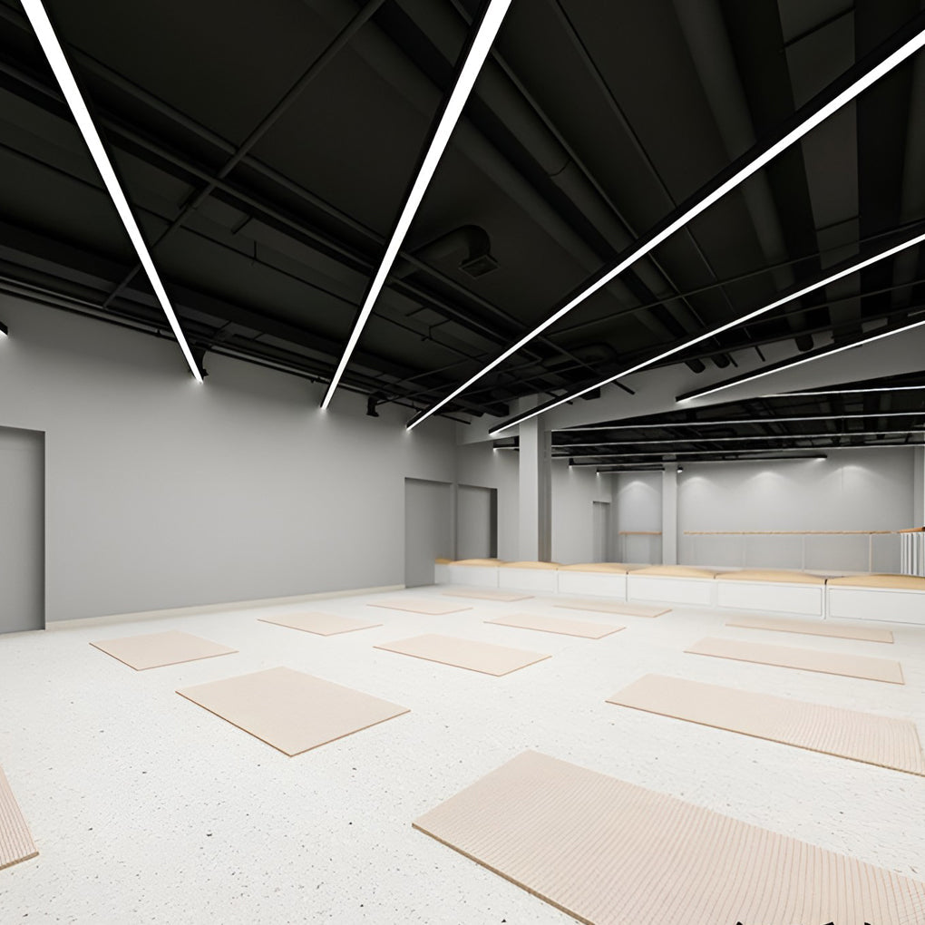 Commercial Linear Pendant Lighting Modern Rectangular LED Light