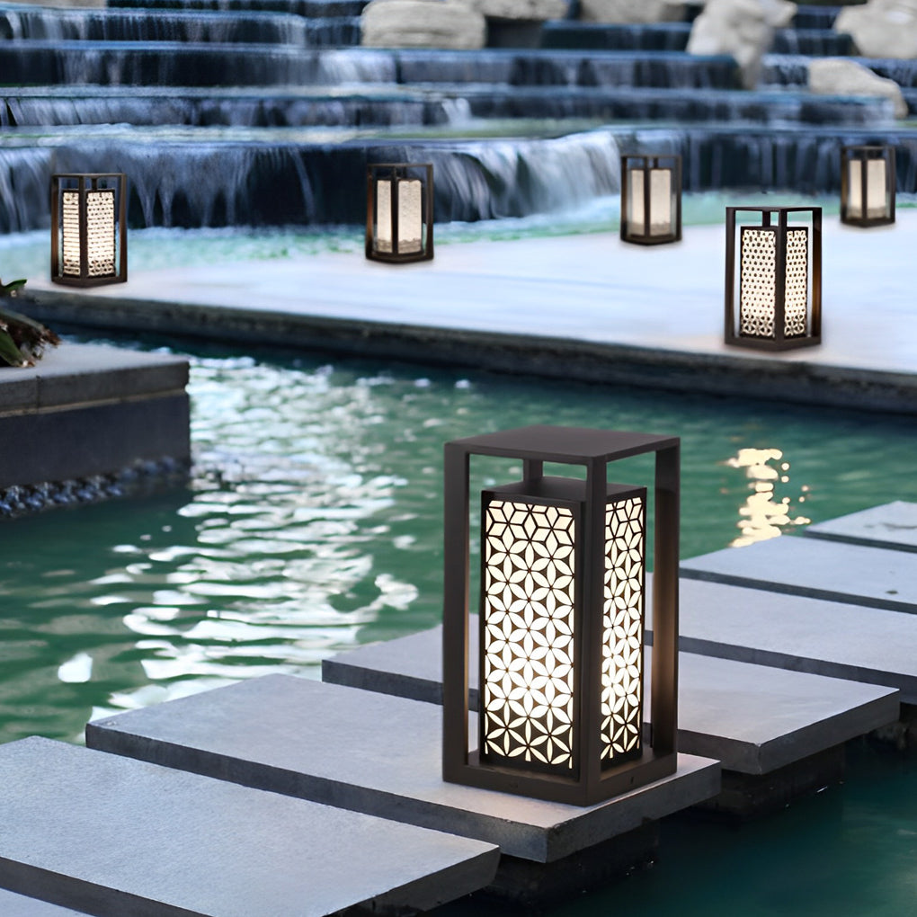 Galvanized Vintage Outdoor Pathway Lights Waterproof IP65 LED Lawn Lamps