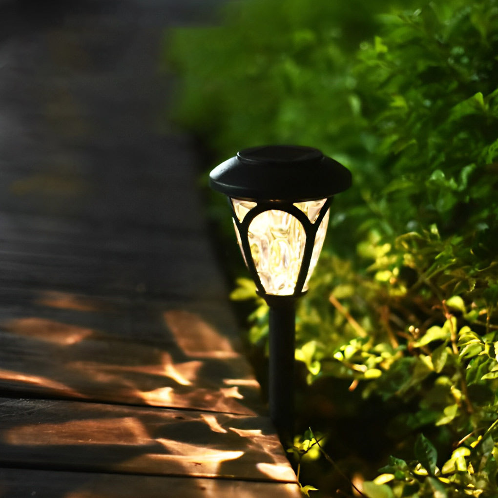 2-PCS Solar Lawn Lights Modern Black Smart LED Lights